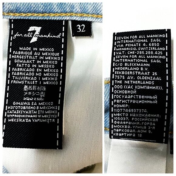 7 For All Mankind Fringed Denim Mini Skirt, Size  32 (jean sizing), New with tag - Picture 7 of 16